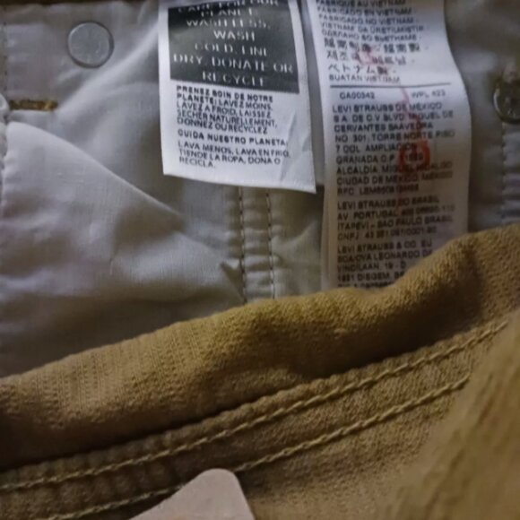 Levi's Low Pro Corduroy Straight Pants Womens 27x30 Irregular Mid-Rise Brown $69 - Picture 7 of 8